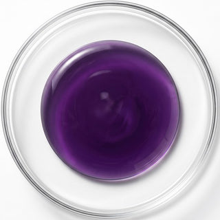 Corrector de color violeta líquido en una placa de cristal, los colorantes CI 17200 y CI 42090 de las tiras modosmile