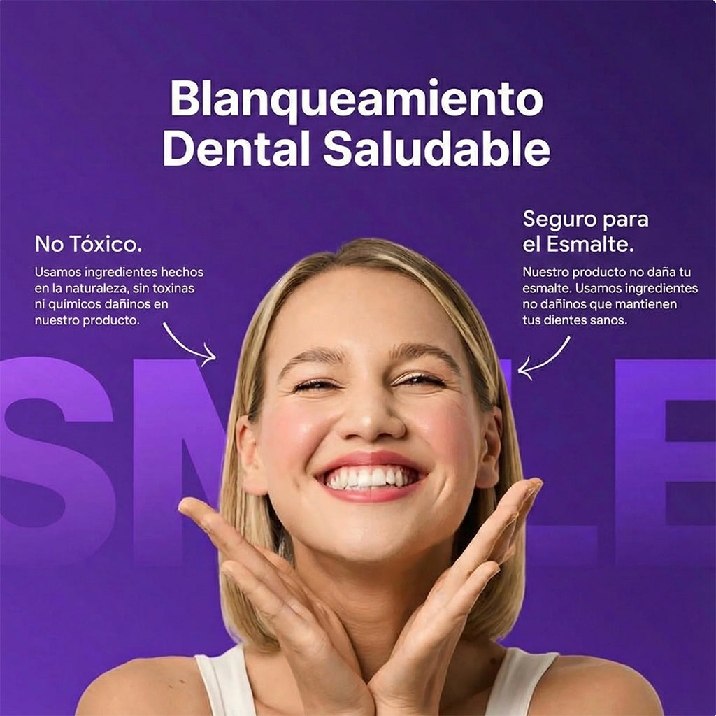 Tiras blanqueadoras púrpura para una sonrisa más blanca